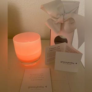 GlassyBaby - “Goodness” Hand Blown Glass Candle Holder w/tag